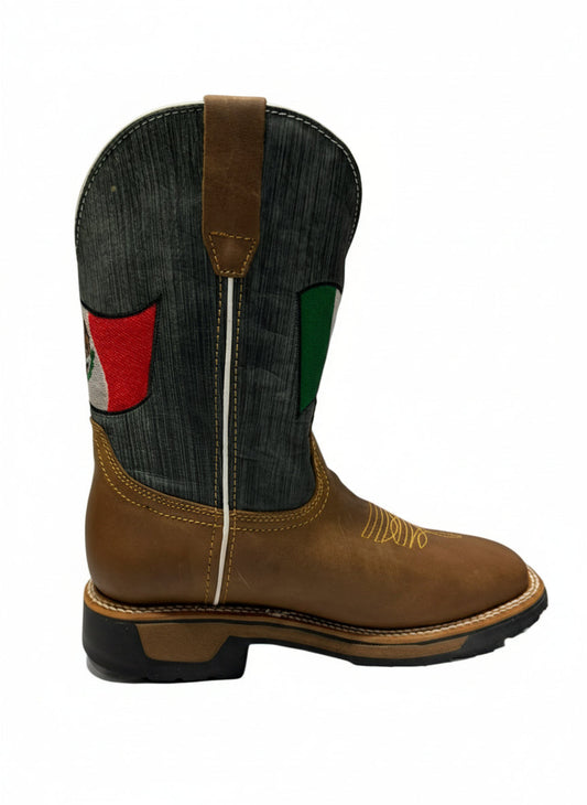 Men's Work Boots E-6052 Crazy Tang Bullying Square toe Oklahoma