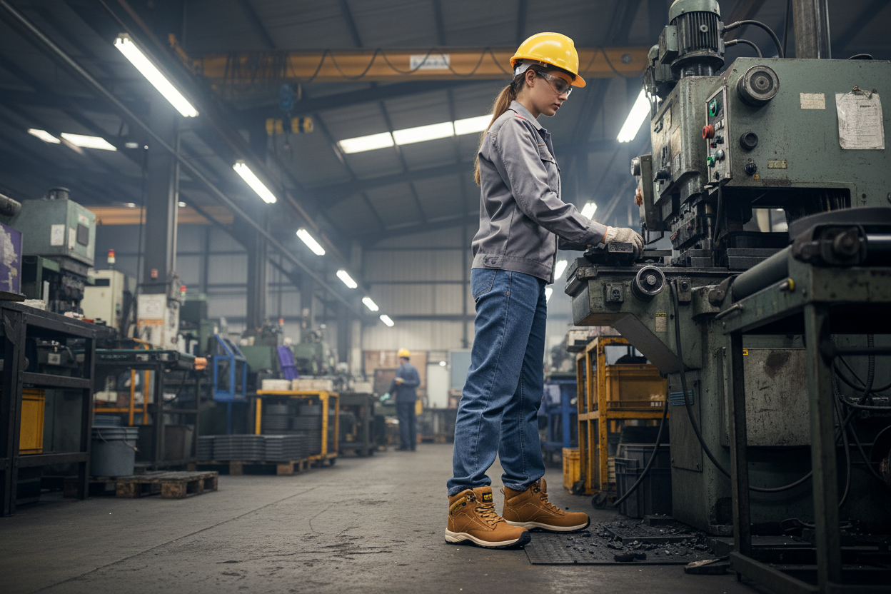 Women Work Boots Caribu:836D-Nbk Cajeta