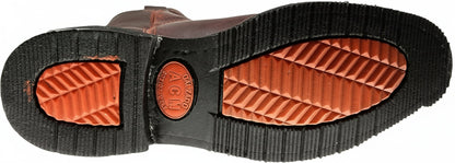 Men's Work Boots E-717 Leather Boots Wine Color