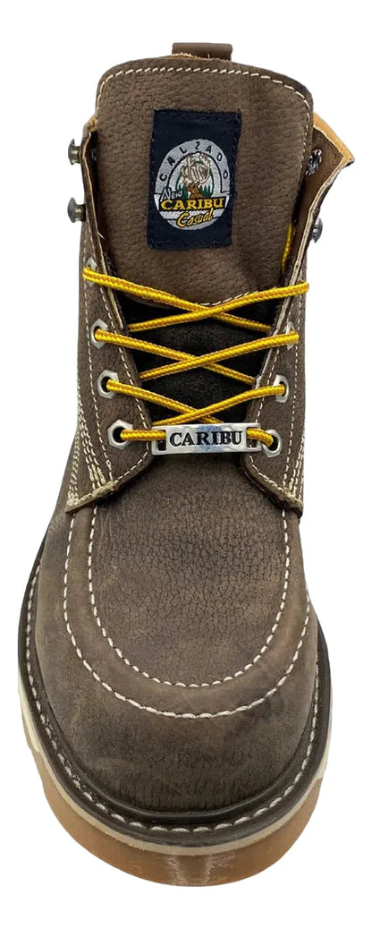 Men's Work Boots Caribu E-363 Floter Café Round Toe