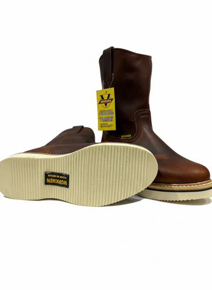 Men's Work Boots E E-715 Shedron Round Toe Work Boots With Striped Sole