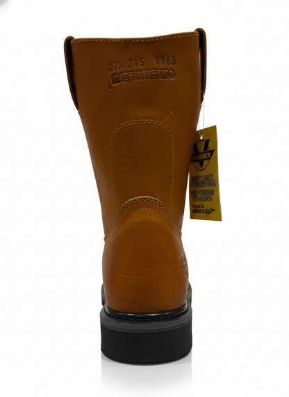 Men's Work Boots E-715 Honey Round Toe Work Boots With Striped Sole