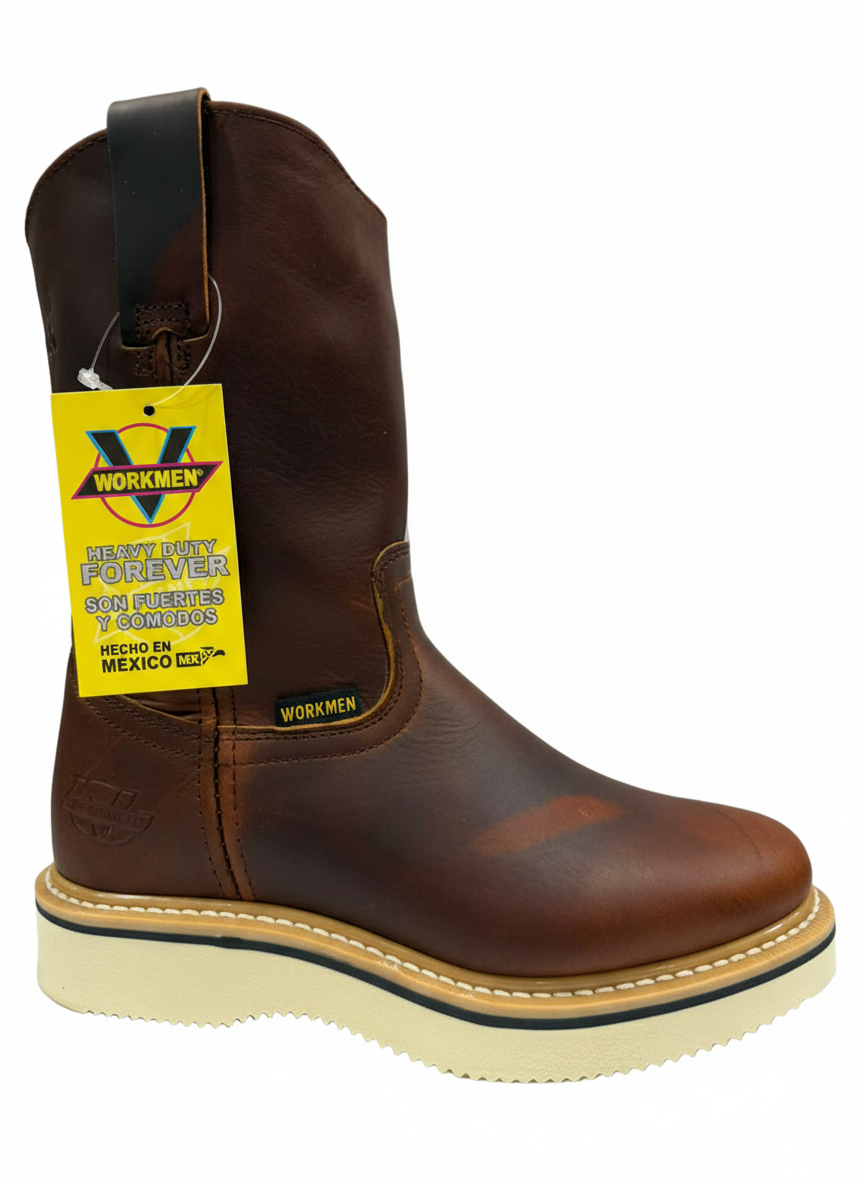 Men's Work Boots E E-715 Shedron Round Toe Work Boots With Striped Sole