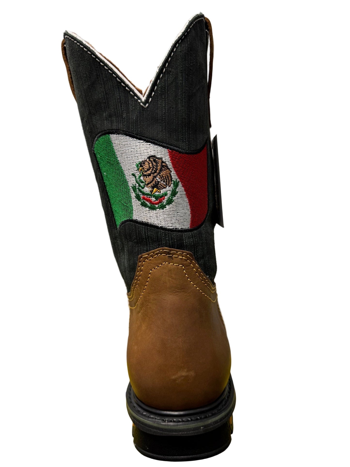 Men's Work Boots E-2252 Crazy Tang Round Bull Toe Soft Toe