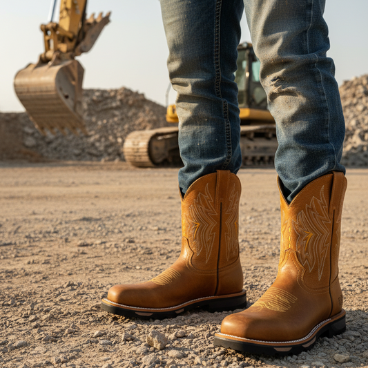 Men's Work Boots E-6480 Crazy Miel  Bullying Steel Toe Kansas (SIN) NGO-OCR