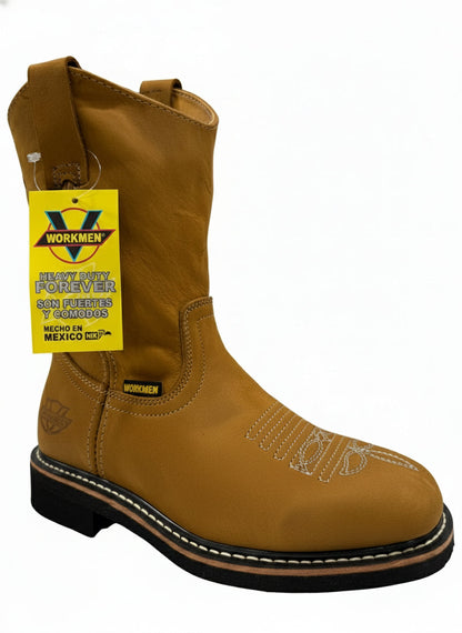 Men's Work Boots E-922 Square Toe Crazy Leather Mango