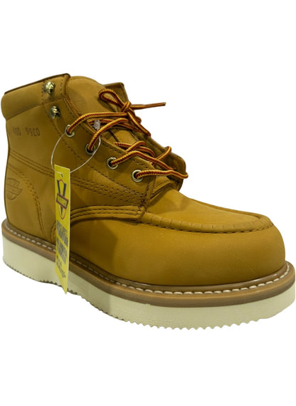 Men's Work Boots E-400 Nbk Miel Round Toe Striped Sole