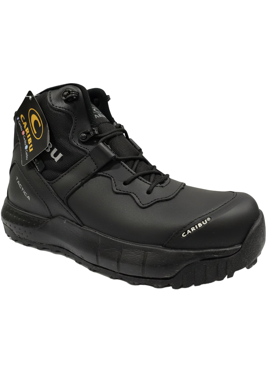 Men's Work Boots Caribu E-358 Hungaro Black Round Toe
