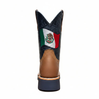Men's Work Boots E-6052 Crazy Tang Bullying Square toe Oklahoma