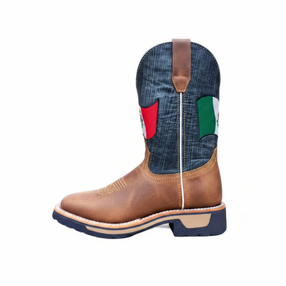 Men's Work Boots E-6052 Crazy Tang Bullying Square toe Oklahoma