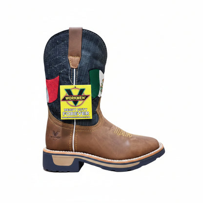 Men's Work Boots E-6052 Crazy Tang Bullying Square toe Oklahoma