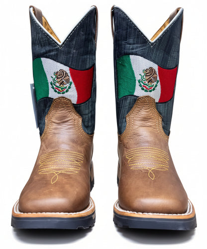 Men's Work Boots E-6052 Crazy Tang Bullying Square toe Oklahoma