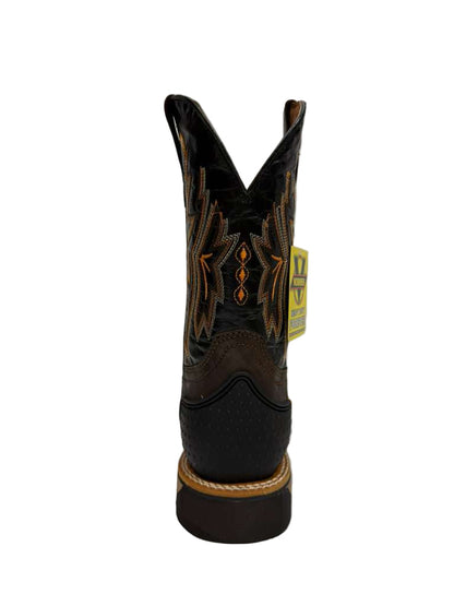Men's Work Boots E-6484 Crazy Cafe Bullying Square Toe kansas (SIN) NGO-OCR
