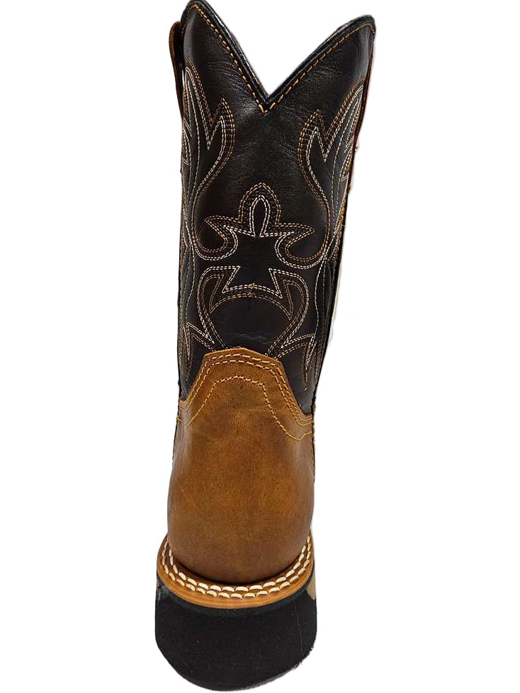 Men's Work Boots E-6480 Crazy Miel Bullying Leather Square Toe kansas (SIN) NGO-OCR