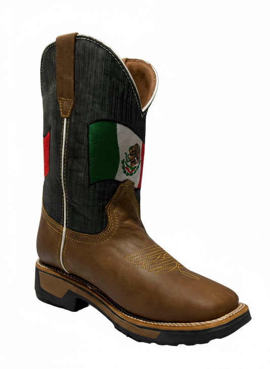 Men's Work Boots E-6052 Crazy Tang Bullying Square toe Oklahoma