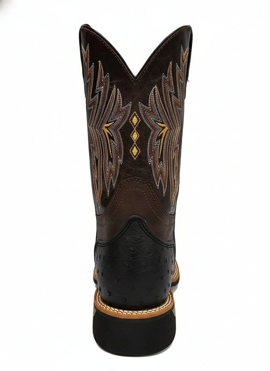 Men's Work Boots E-6486 Crazy Cafe Square Toe kansas (SIN) NGO-OCR