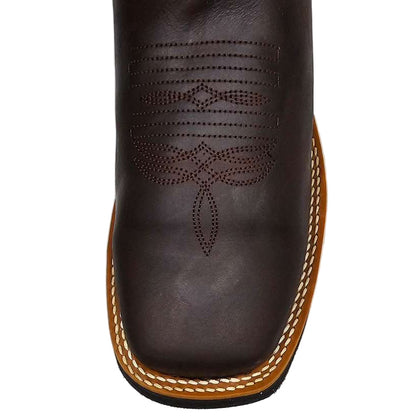 Men's Work Boots E-6486 Crazy Cafe Square Toe kansas (SIN) NGO-OCR