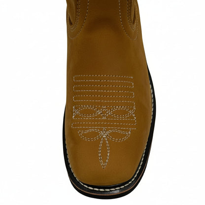 Men's Work Boots E-922 Square Toe Crazy Leather Mango