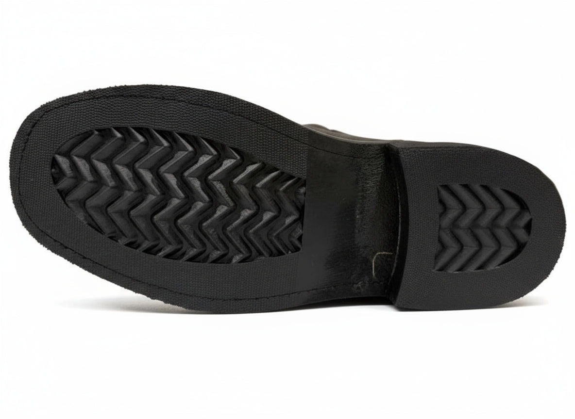 Men's Work Boots E-922 Square Toe Crazy Leather Chocolate