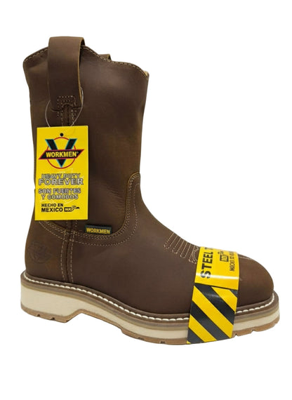 Men's Work Boots E-7650 Cafe Crazy  Square Steel Toe