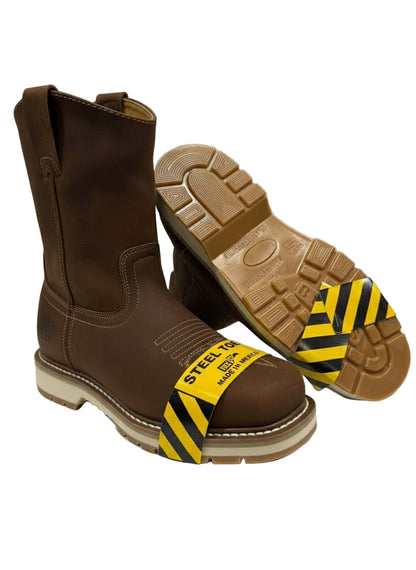 Men's Work Boots E-7650 Cafe Crazy  Square Steel Toe