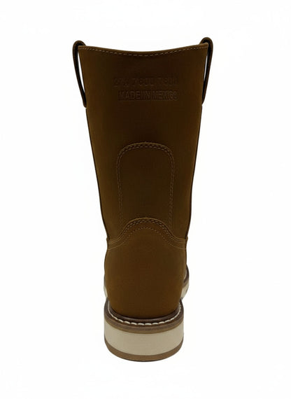 Men's Work Boots E-7600 Crazy Roble Leather Square Toe