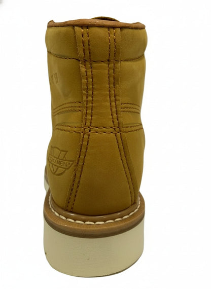 Men's Work Boots E-400 Nbk Miel Round Toe Striped Sole