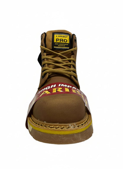 Men's Work Boots Caribu E-955E Square Stell Toe Honey