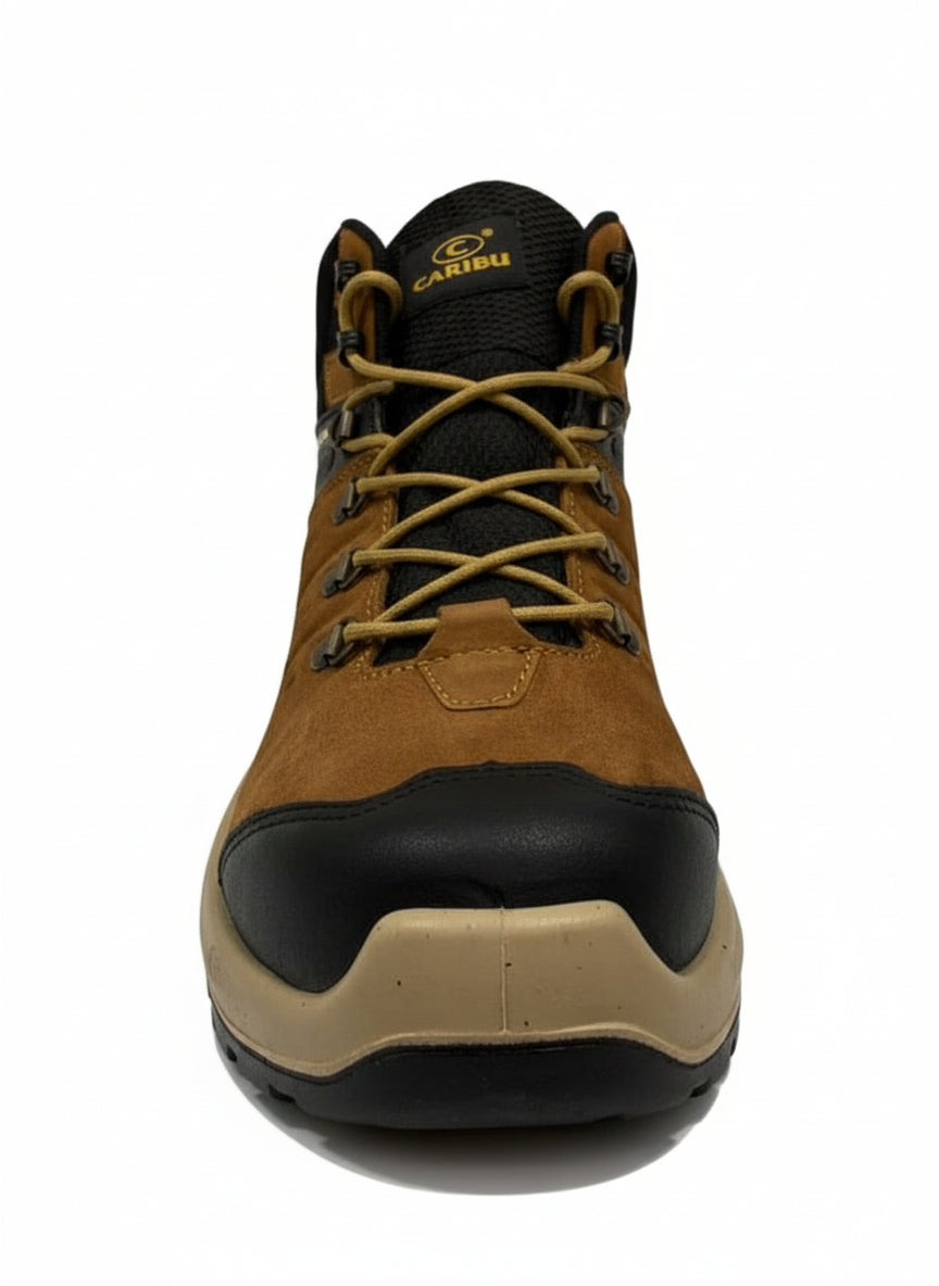 Men's Work Boots Caribu E-356 Nobuck Cajeta Round Toe