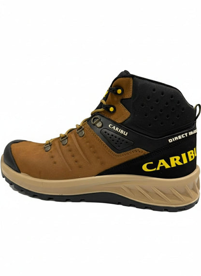Men's Work Boots Caribu E-356 Nobuck Cajeta Round Toe