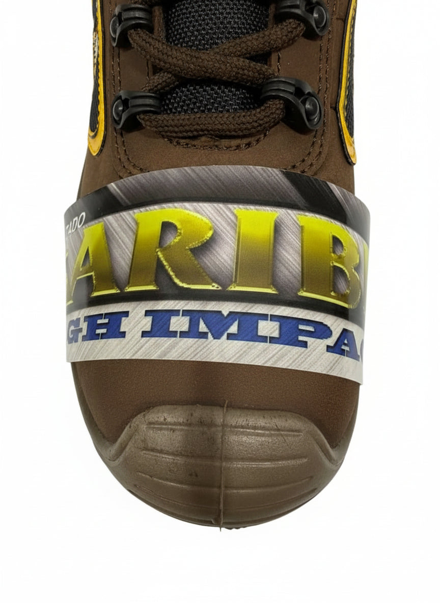 Men's Work Boots Caribu E-317 Crazy Cafe Round Toe Stell