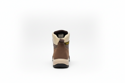 Women Work Boots Caribu:806- Crazy Brown Steel Toe