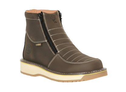 Men's Work Boots Caribu E-371E Floter Brown Roundo Toe