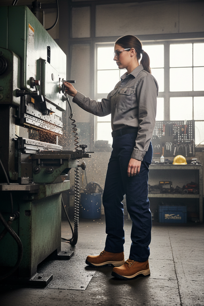 Women Work Boots Caribu 798- Nobuck Cajeta Steel Toe
