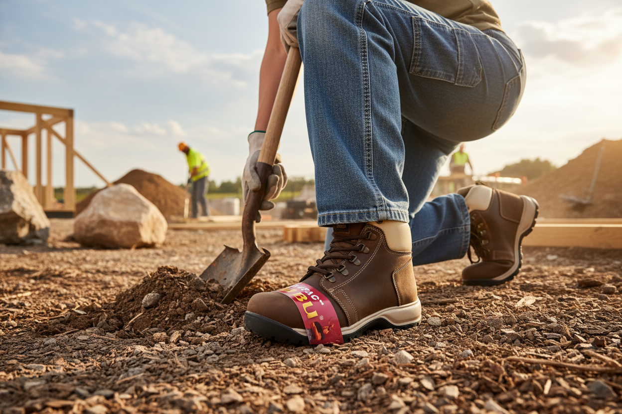 Women Work Boots Caribu:806- Crazy Brown Steel Toe